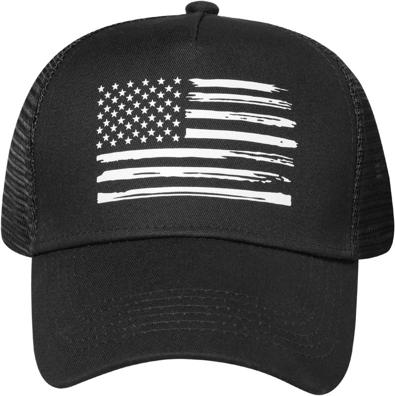 VIONLAN Baseball Cap, American Flag Trucker Hat for Men Women, Breathable Adjustable Fit Outdoor Mesh Snapback Hats - Image 2